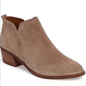Franco Sarto sandstone suede Paivley ankle bootie